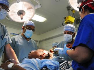 Patient on operating table