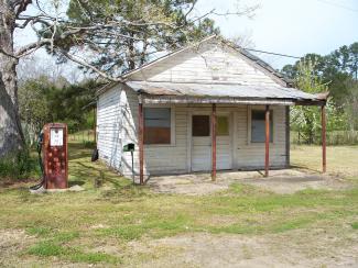 Old gas station in Tangipahoa Parish, Louisiana.