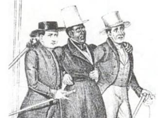 illustration of david ruggles with two other men