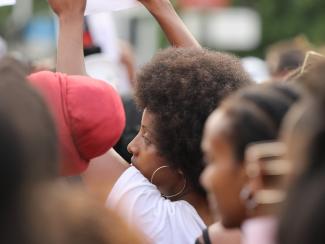 Women at Black Lives Matter demonstration