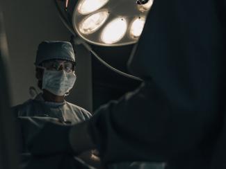 Surgeon in scrubs