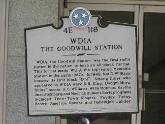 WDIA radio station sign