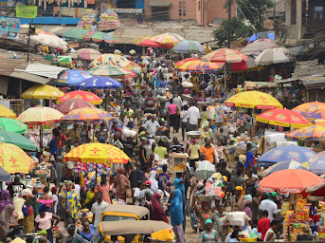 Mushin Market in Lagos, Nigeria