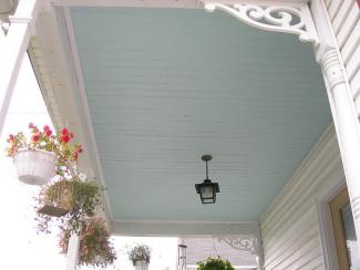 Haint blue victorian porch ceiling