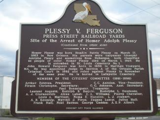 plessy vs ferguson historical marker