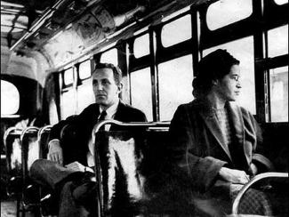 Rosa Parks on bus