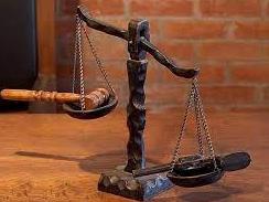 wooden justice scale 
