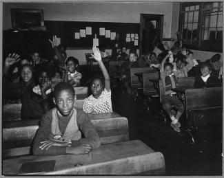 Students in all-Black elementary school