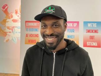 Jumal George, a budtender at Housing Works