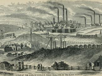 "A Pair of the Earl of Dudley's Thick Coal Pits In the Black Country" drawing