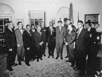 JFK meets leaders of the March on Washington