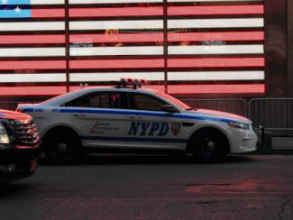 nypd cop car in times square