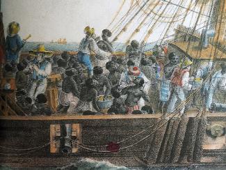 illustration of the main deck of a slave ship