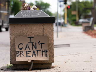 "I Can't Breathe" sign