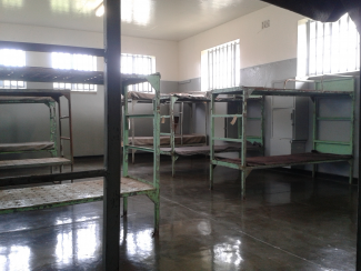 Bunk beds in a prison