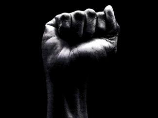 raised clenched fist