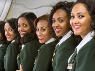 black women in airline employee uniforms