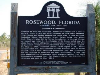 Rosewood, Florida sign