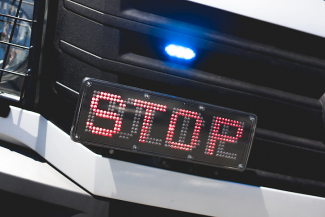 Stop lights on police car