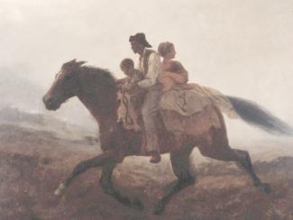 Fugitive enslaved people on horseback