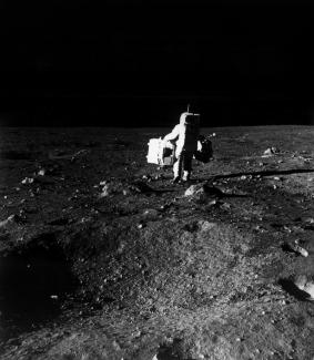Moon landing photograph