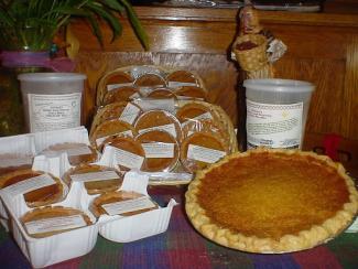 display of bean pies