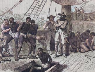 illustration of a slave ship