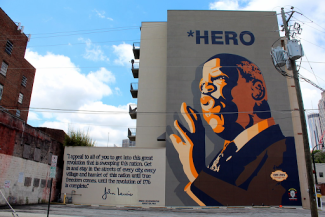 mural of john lewis