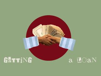 hands shaking with money