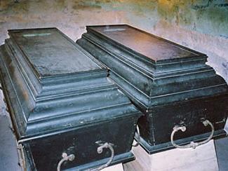 two coffins next together