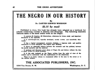 cover of a book written by carter g woodson