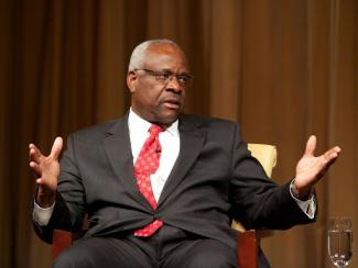 clarence thomas sitting down