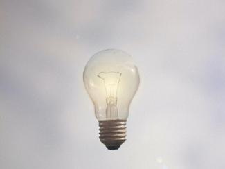 lit up lightbulb