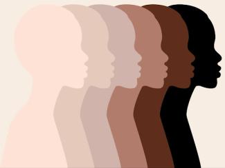 silouhettes of people of different shades