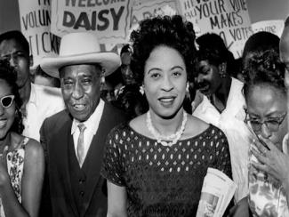 daisy bates smiling