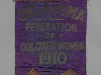banner that says oklahoma federation of colored women
