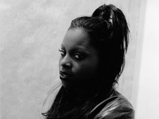 black and white picture of foxy brown