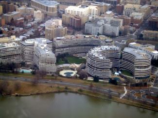 view of watergate from the air