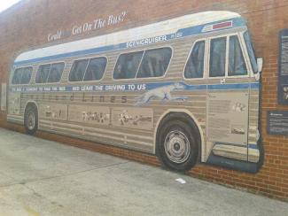bus mural at freedom riders national monument