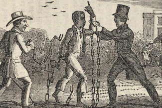 illustration of liberation of an enslaved person