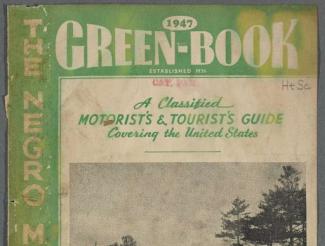 an image of a green book in 1947 for motorists