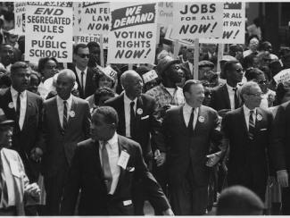 civil rights leaders during the march on washington in washington dc