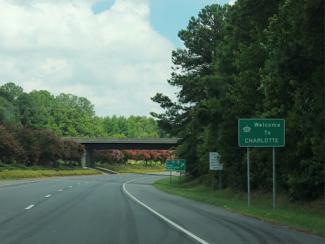 sign that says welcome to charlotte