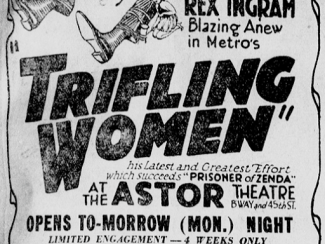 ad that says trifling woman