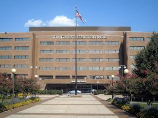 front of the howard university hospital