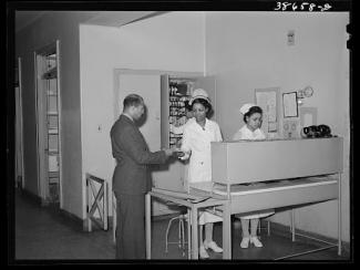 black doctor in a hospital