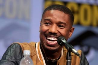 michael b jordan smiling