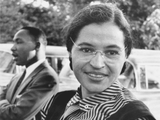 black and white photo of rosa parks