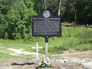 historical marker for mary turner