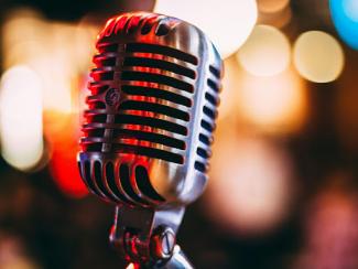 up close photo of a microphone